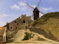Corot, Jean-Baptiste-Camille - A Windmill in Montmartre